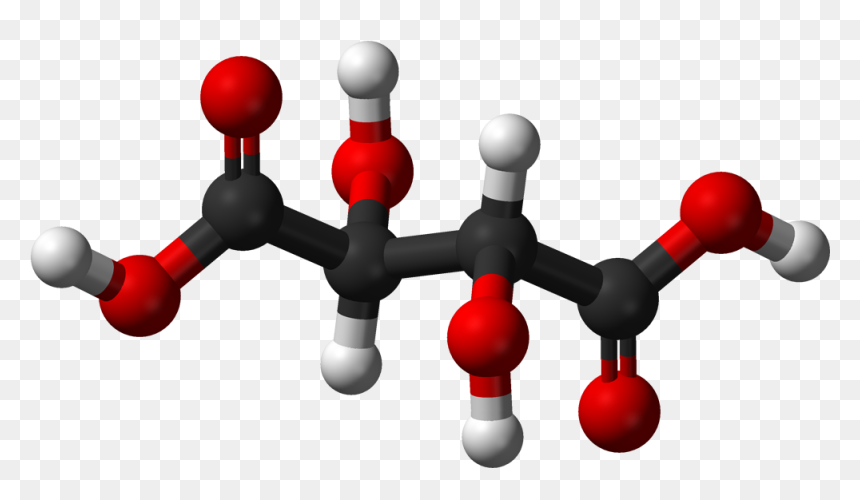 Tartaric Acid Molecule Structure, HD Png Download - acid png
