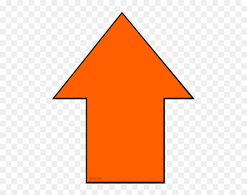 Orange Arrow Cliparts - Triangle, HD Png Download - orange arrow png