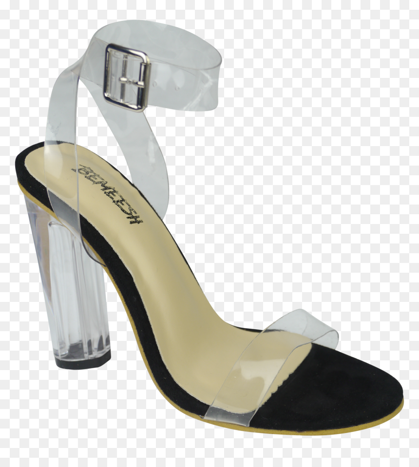 Womens Ladies Perspex Heels - High-heeled Shoe, HD Png Download - ladies footwear png