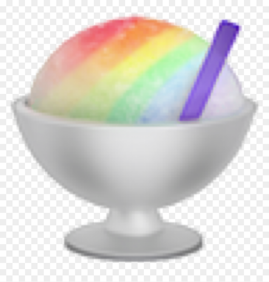 Shaved Rainbow Ice Cream Emoji🍧🌈 Freetouse Freetoedit - Emoji, HD Png Download - ice cream emoji png