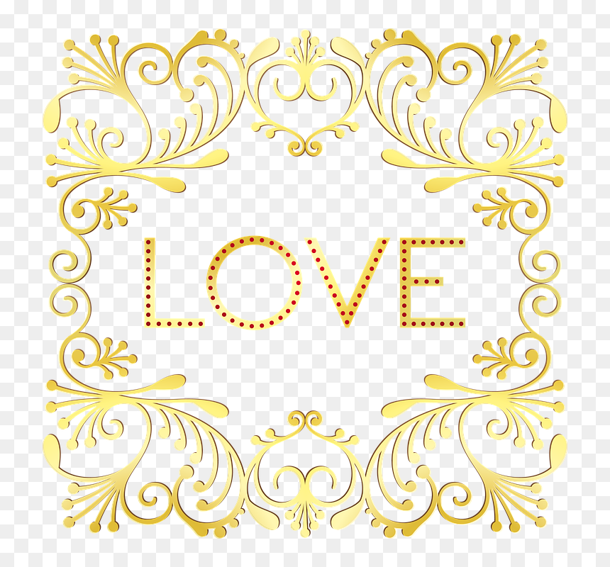 Love You Mummy Sign, HD Png Download - gold swirls png
