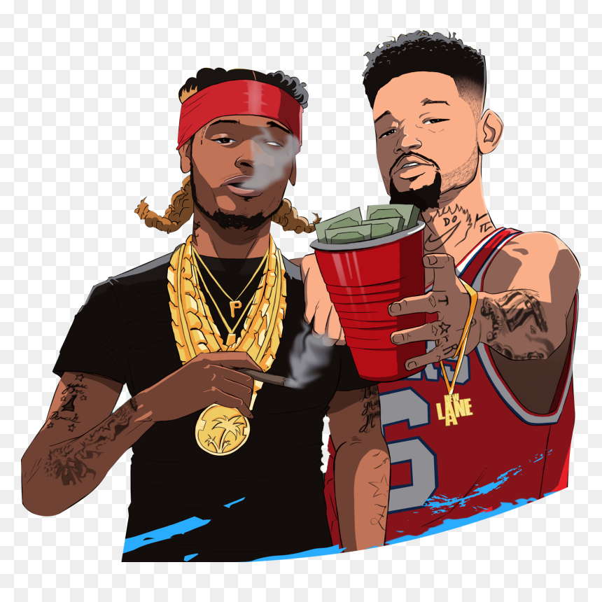 New Surprise Project From Pnb Rock & Fetty Wap "money, - Money Hoes And Flows, HD Png Download - fetty wap png