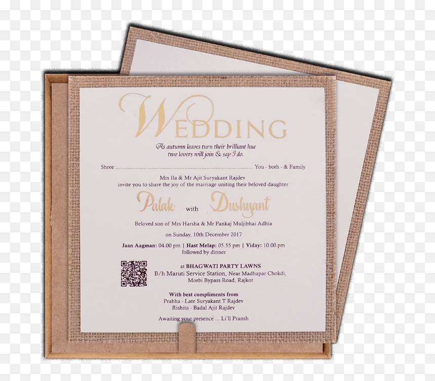 Hindu Wedding Cards - Wood, HD Png Download - wedding cards png