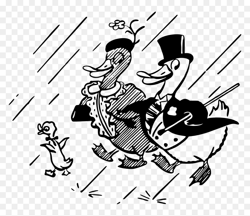 Duck Family - Cute Duck Family Drawing, HD Png Download - family walking png