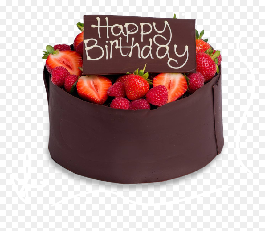Strawberry, HD Png Download - chocolate birthday cake png