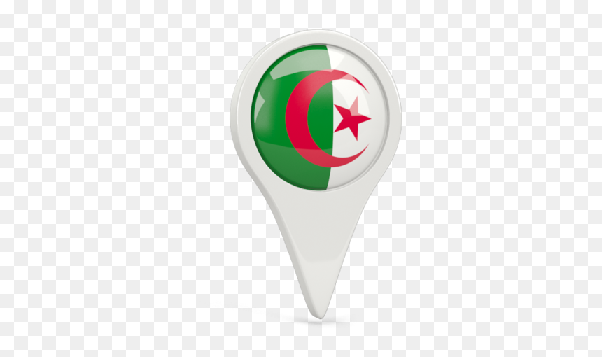 Algeria Flag Pin Png, Transparent Png - pin icon png