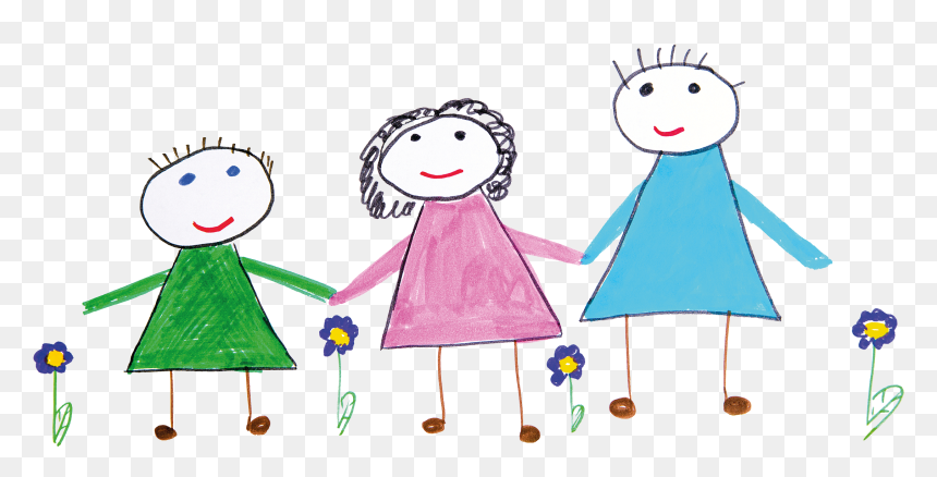 Transparent Kids Walking Clipart Black And White - Desenhos De Criançinhas De 5 Anos, HD Png Download - family walking png