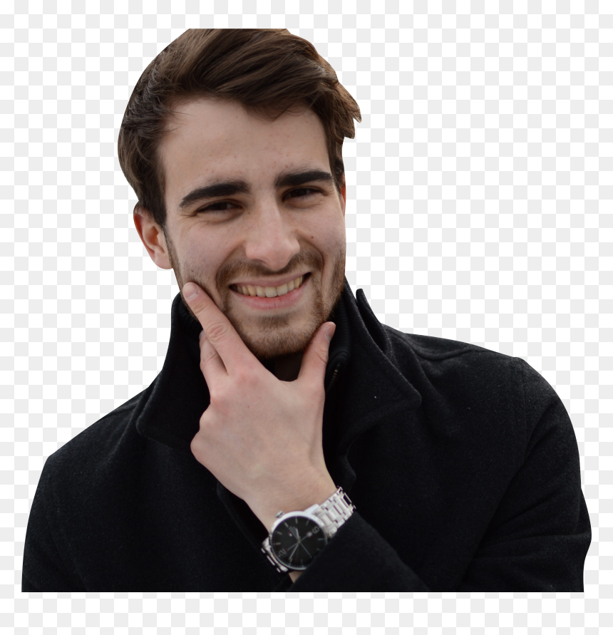 Man In Black Dress Holding Chin - Portable Network Graphics, HD Png Download - black person png