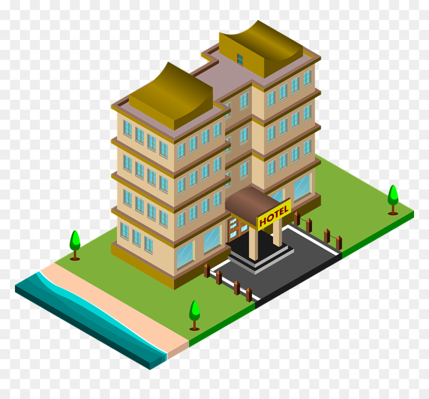 Hotel Icon Isometric Png, Transparent Png - hotel png