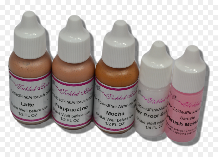 Tickled Pink Cosmetic Airbrush Makeup Kit With 89% - Plastic Bottle, HD Png Download - makeup kit png