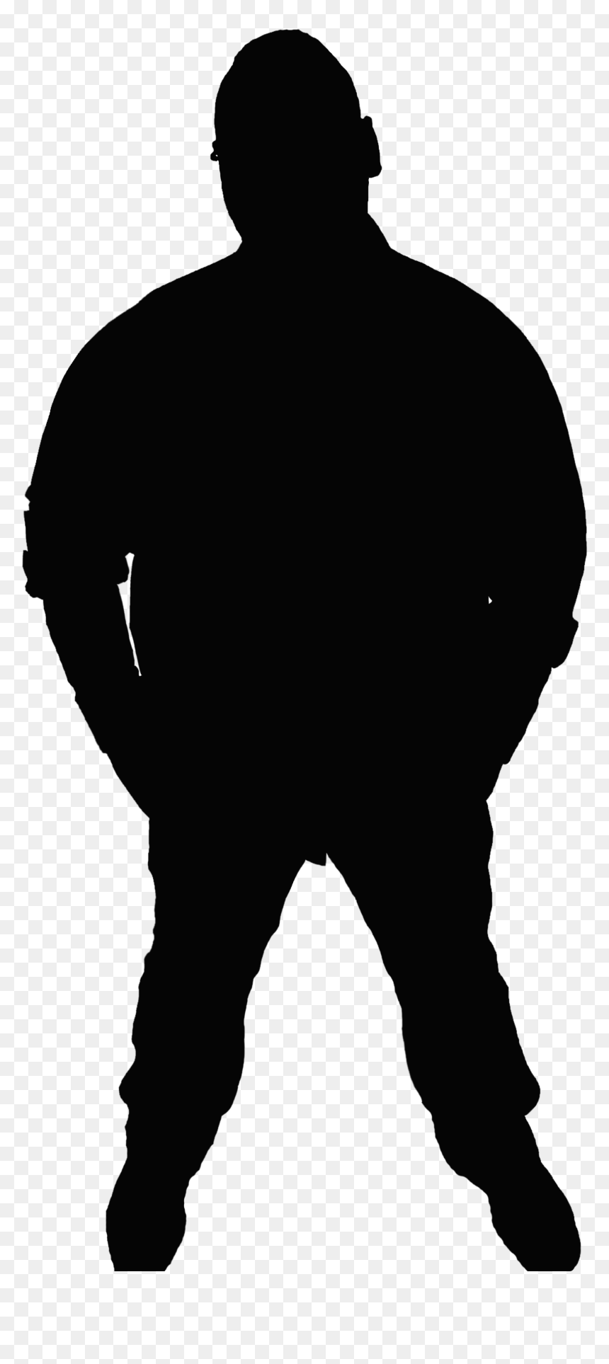 Silhouette Man Black - Silhouette Black African Male, HD Png Download - black person png