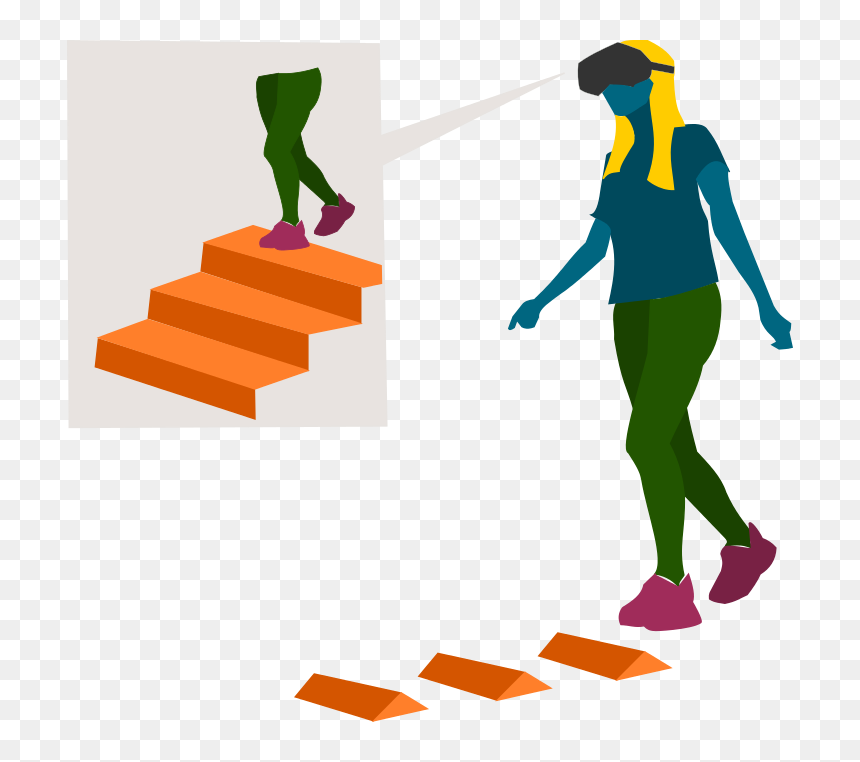 Virtual Reality Stairs, HD Png Download - staircase png