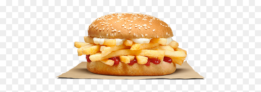 Burger King Nz French Fry Burger - Burger King French Fry Sandwich, HD Png Download - burger png images