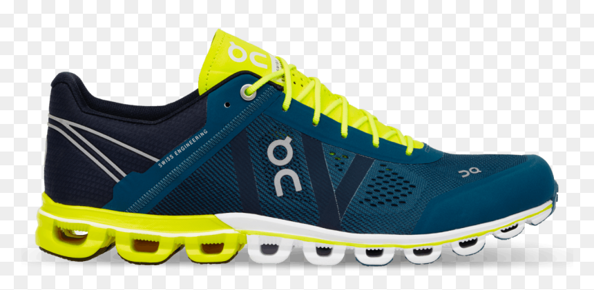Cloudflow Petrol & Neon - W Cloudflow Black And White, HD Png Download - sports shoes png