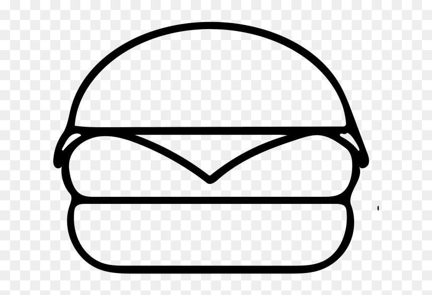 Transparent Hamburger Clipart Black And White, HD Png Download - burger png images