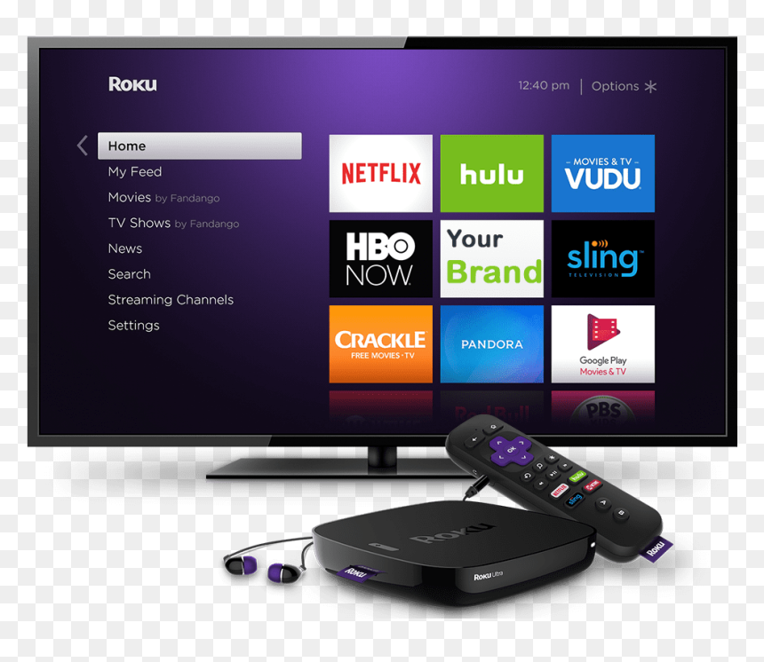 Roku Ultra Home Screen, HD Png Download - samsung led tv png
