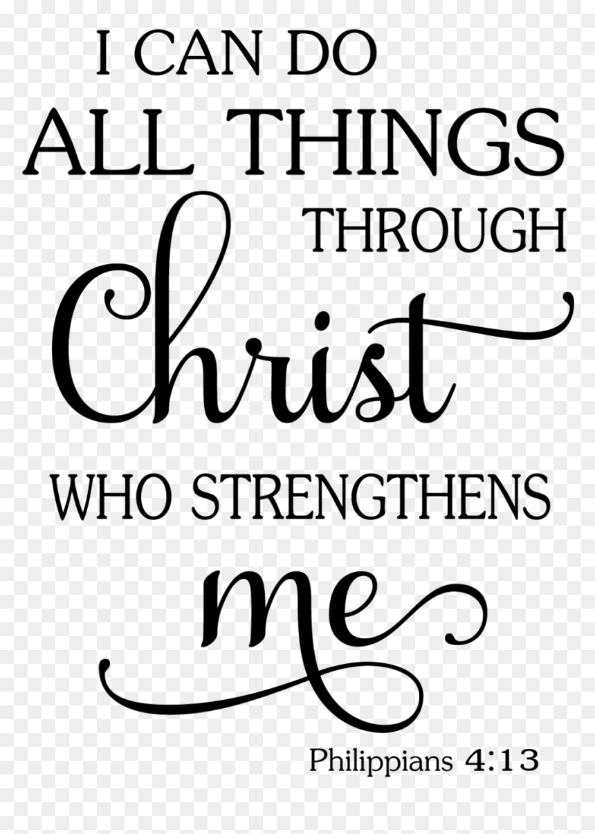 I Can Do All Things *stencil Only* Sawdust & Swirls - Can Do All Things Thru Christ, HD Png Download - all the things png