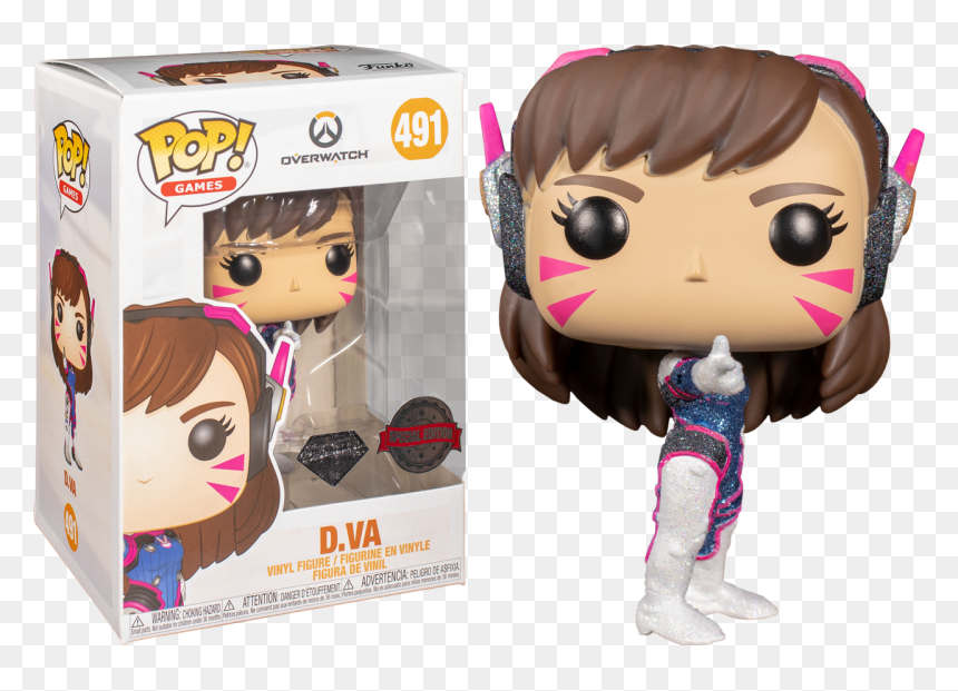 Va Diamond Glitter Pop Vinyl Figure - Pop Vinyl, HD Png Download - overwatch dva png