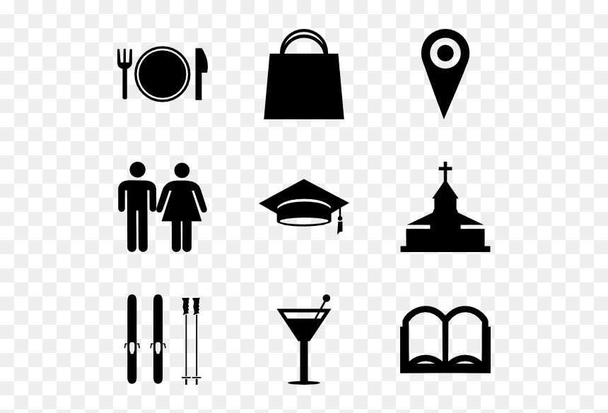 Google Map Icon Silhouette, HD Png Download - pin icon png