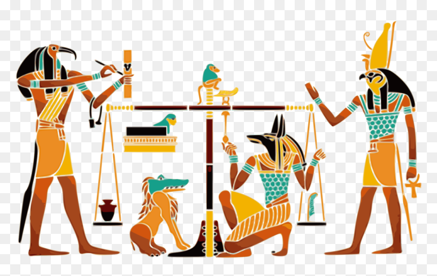 Fiction,recreation,art Png Clipart - Weighing Of The Heart Ceremony Cartoon, Transparent Png - anubis png