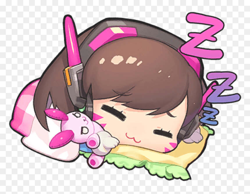 #dva #chibi #cute #overwatch #cutegirl #chibigirl #sleepygirl - Dva Chibi Overwatch, HD Png Download - overwatch dva png
