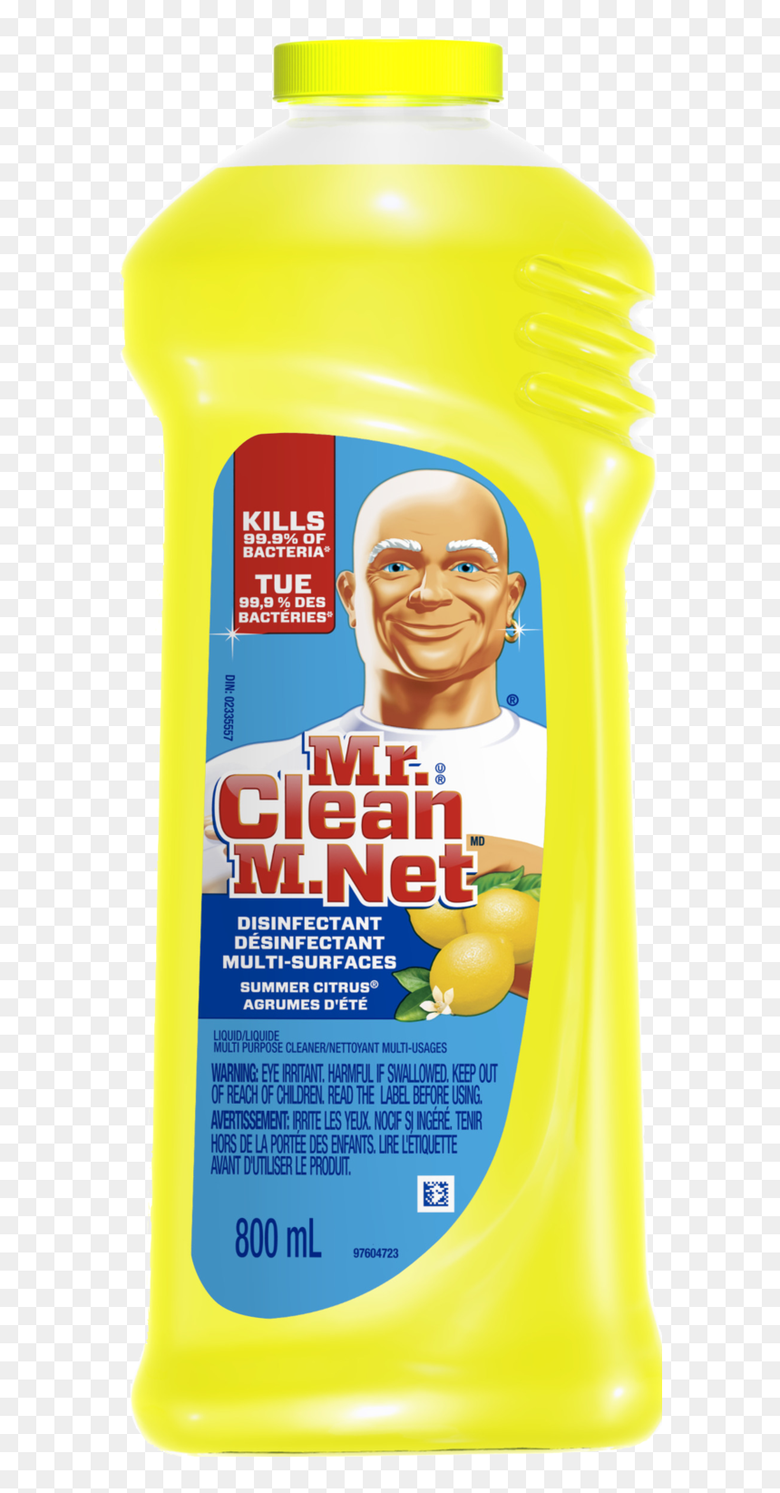 Clean Disinfectant Summer Citrus Liquid Multi Purpose - Food, HD Png Download - mr clean png