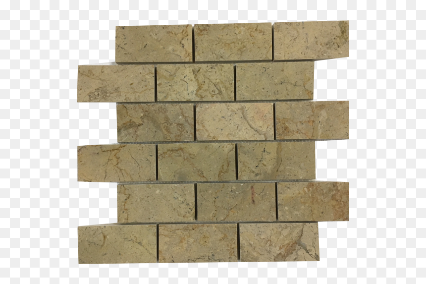 Brick Pattern Sahara Gold Marble Polished Mesh-mounted - Stone Wall, HD Png Download - brick pattern png