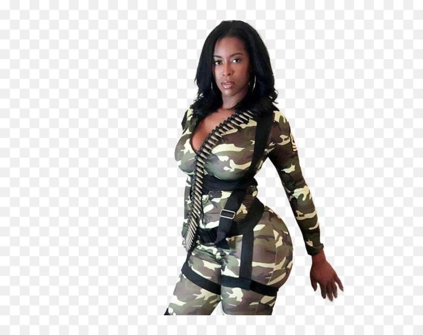 Girl In Camo Png, Transparent Png - camo png