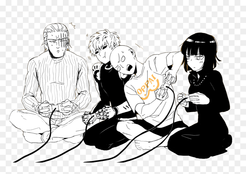 0 Rb People White Black Clothing Person Black And White - One Punch Man Fubuki X Saitama, HD Png Download - black person png