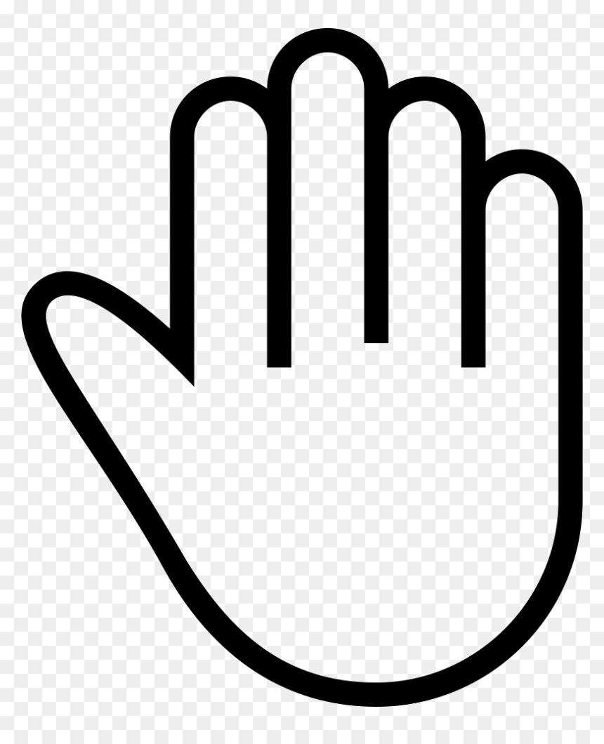 High Five Stroke Gesture Symbol - Icono Mano Png, Transparent Png - high five png