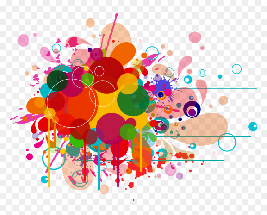 #burbujas #colores - Abstract Graphic Design Art, HD Png Download - burbujas png