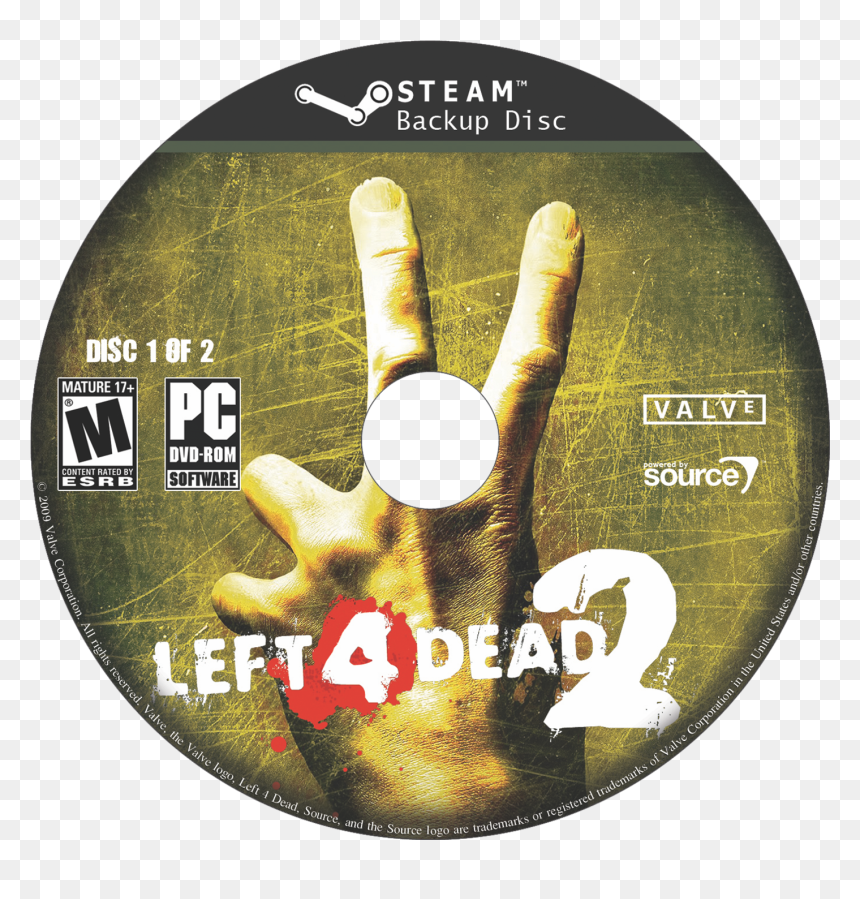 Left 4 Dead - Xbox 360 Game Disc, HD Png Download - left 4 dead 2 png