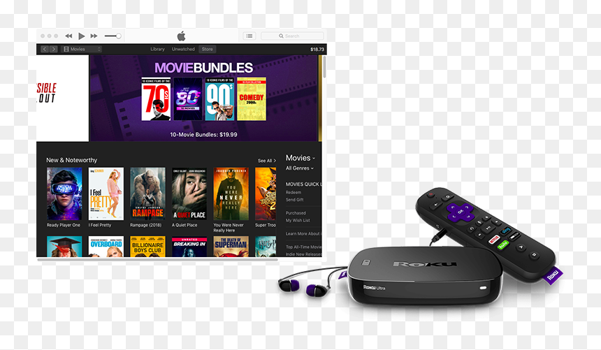 Watch Itunes Movies On Roku - Roku, HD Png Download - roku png