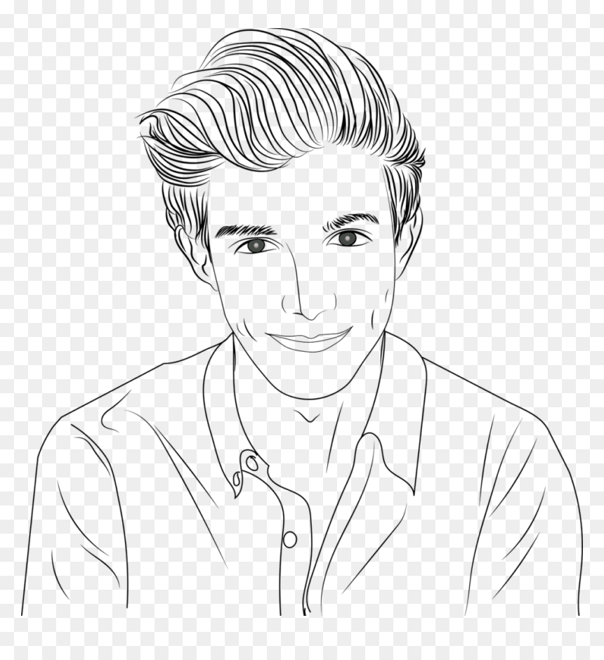 Line Art Portrait, HD Png Download - fetty wap png