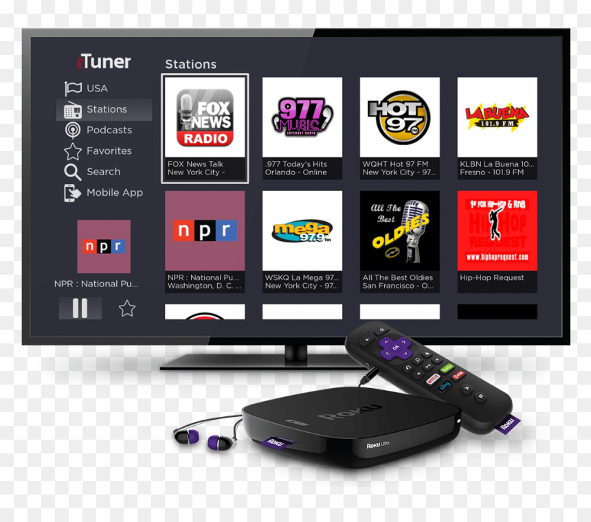 Mytuner Radio Is On Roku - Tv And Roku, HD Png Download - roku png