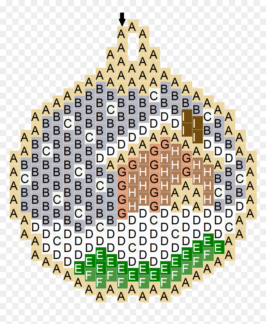 Grille Diagramme Motif Boule Noel Tissage Brick Stitch - Parque Central Tegucigalpa, HD Png Download - brick pattern png