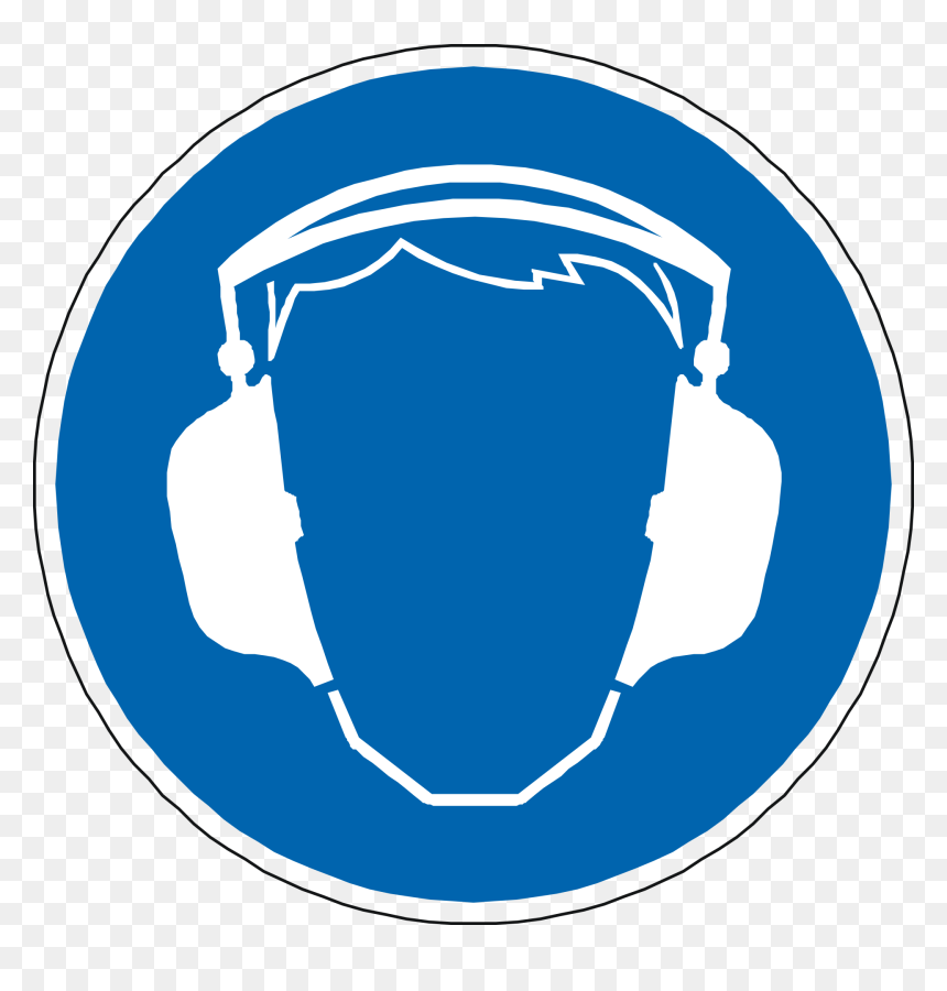 Noise Clipart Ear Pain - Hearing Protection Sign Png, Transparent Png - noise png