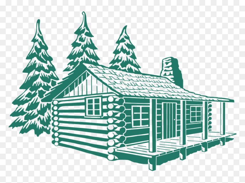 Log Cabin Drawing, HD Png Download - shack png