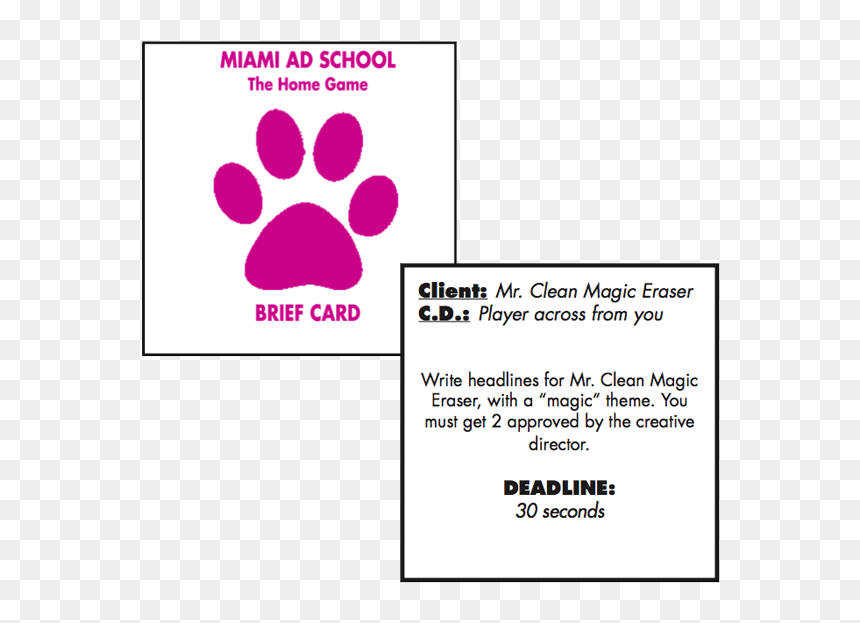 Magenta Brief Card Preview - Paw, HD Png Download - mr clean png