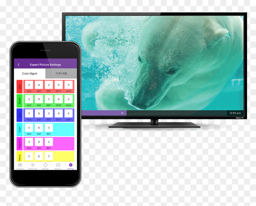 How To Use Expert Picture Settings To Adjust Your Roku - Led-backlit Lcd Display, HD Png Download - roku png