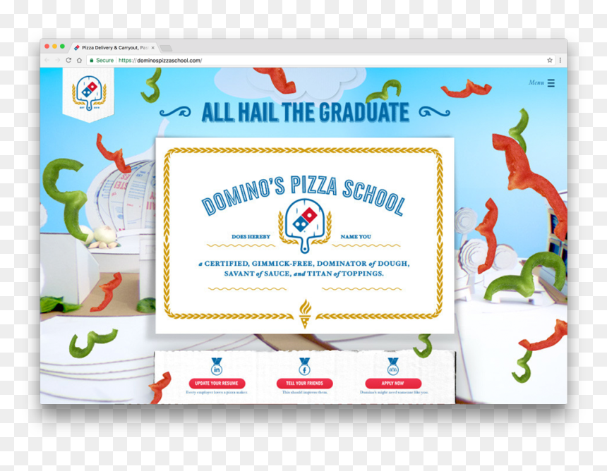 Dominospizzaschool - Cartoon, HD Png Download - dominos png