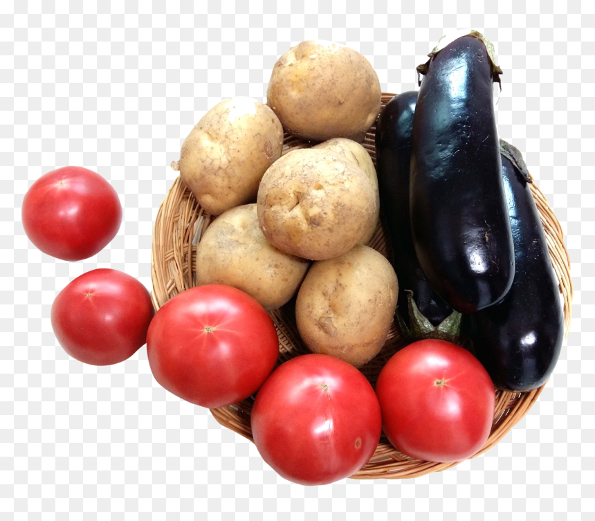 Eggplant Tomato Potato Png Image - Tomatoes Potatoes And Eggplant, Transparent Png - potatoes png