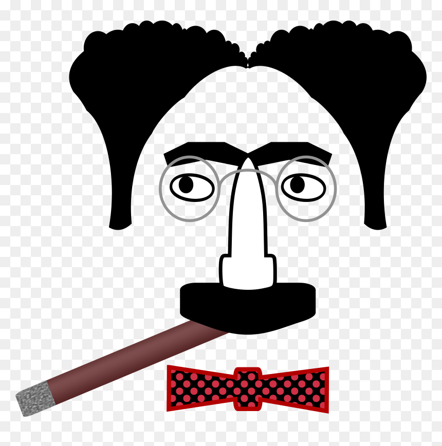 Groucho Marx Clip Arts - Groucho Marx Hair Clipart, HD Png Download - karl marx png