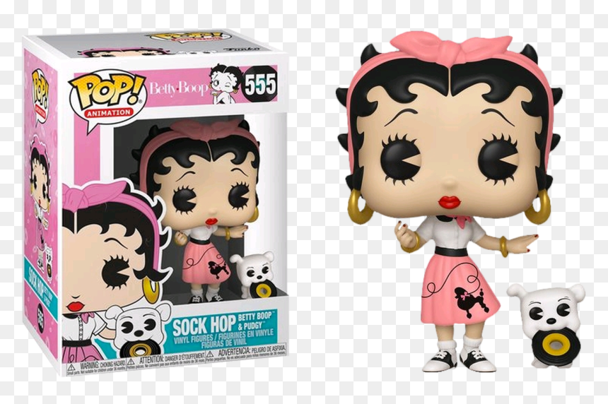 Betty Boop Sock Hop With Pudgy Pop Vinyl Figure - Sock Hop Betty Boop Funko, HD Png Download - betty boop png