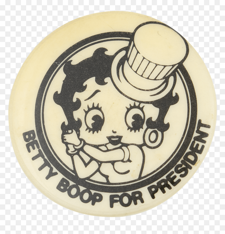 Betty Boop For President Entertainment Button Museum - Betty Boop For President Pinback, HD Png Download - betty boop png