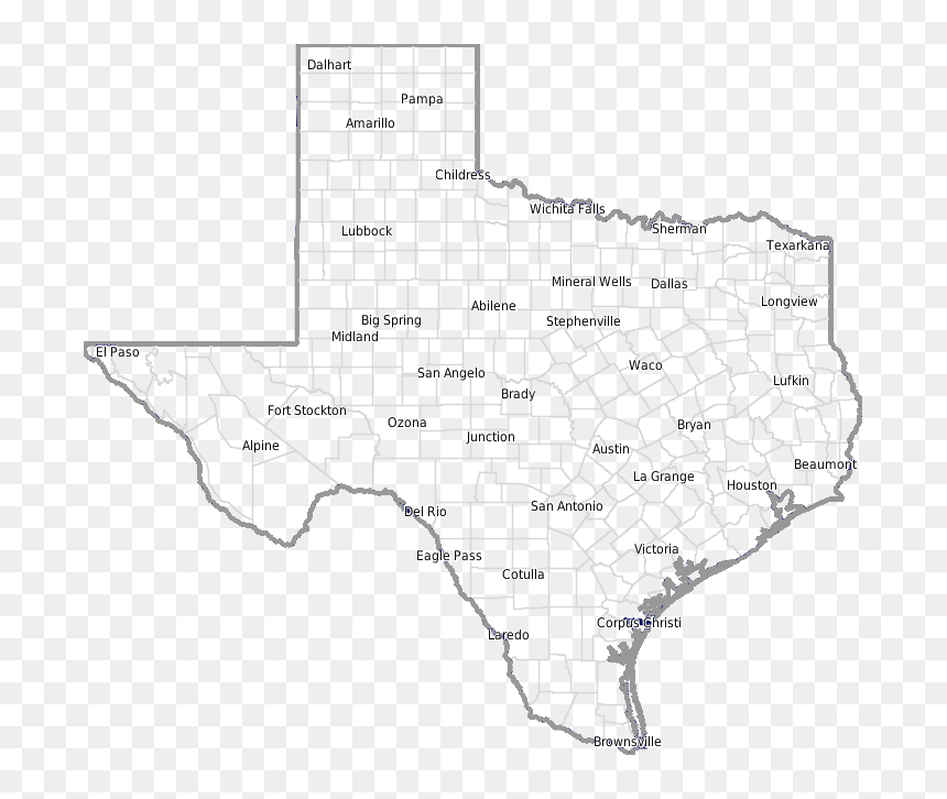 Map, HD Png Download - texas map png
