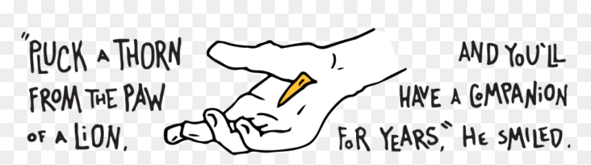 Quip Hand Transparent - Line Art, HD Png Download - thorn png