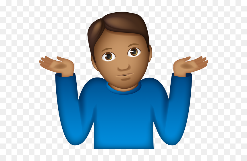 Cartoon, HD Png Download - shrug emoji png
