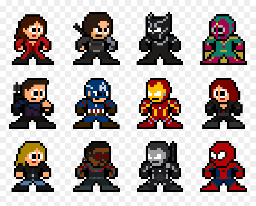 Bit Pixelated Pop - Civil War 8 Bit, HD Png Download - civil war png