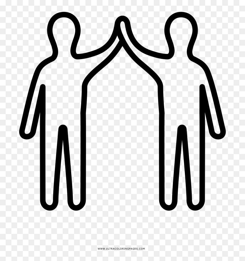High Five Coloring Page - Clip Art, HD Png Download - high five png